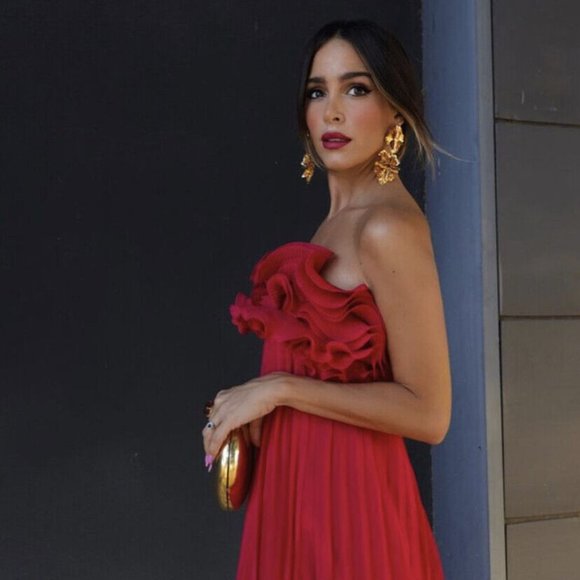 Zara Red Ruffle Mini Dress - Picture 5 of 12